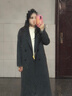 麦檬【1680人生大衣】MM羊绒羊毛双面毛呢大衣外套长款25秋新 深灰5G9970332 S  95-105斤 实拍图