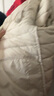 鸭鸭（YAYA）佟丽娅同款轻薄羽绒服女新款冬季短款圆领内胆修身时尚薄外套男 米白色【女款无领】 XL 【建议115-125斤】 实拍图