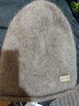 玖慕（JIUMU）纯羊绒保暖针织毛线帽包头冷帽秋冬季堆堆帽户外冬帽防寒帽子女 实拍图