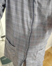 红豆居家男士精梳纯棉情侣睡衣男格纹长袖女士家居服 蓝色 3XL 实拍图