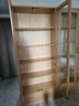 良工实木书柜带门北欧日式落地书架满墙置物架橡木原木书橱学生书房 原木色双门1米（高2000mm） 实拍图