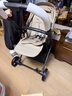 GOKKE婴儿推车双向高景观 可坐可躺轻便折叠简易手推车 幼儿宝宝童车 kisbean卡其色 实拍图