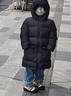 保姆鹅儿童羽绒服中长款加厚防寒外套宝宝中大童保暖冬装[NM2438] 炭黑 130 实拍图