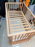 优乐博（ULOP）婴儿床实木拼接宝宝床多功能可移动新生儿床0-3岁赠椰棕乳胶床垫 进口松木婴儿床[储物板+送床垫] 联系客服额外再加130元可换购6件套 实拍图