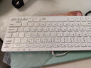 B.O.W航世 HW098A 有线键盘办公键盘 超薄便携键盘78键 台式笔记本键盘 企业采购巧克力按键 白色 实拍图