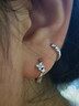 蔓笙纯999足银耳环男士耳钉星星耳圈不易过敏养耳洞个性痞帅潮男耳饰 S999足银耳环【单只】 实拍图
