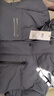 雪中飞秋冬新款时尚休闲舒适廓形男士“H”版型印花立领连帽羽绒服男 钢铁灰|8224 M /170/92A 实拍图