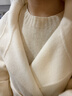 100%羊毛衫女26新款圆领气质百搭宽松毛衣纯色无缝一体针织衫 奶白 M 实拍图