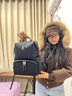 爱可乐（Echolac）双肩包女时尚休闲包百搭潮流背包大容量电脑包送礼CKP2075黑色M号 实拍图