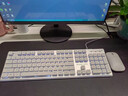 前行者（EWEADN）静音有线无线键盘鼠标套装机械手感游戏办公专用电脑笔记本蓝牙电竞键鼠耳机三件套 银白色【白光】静音键盘 实拍图