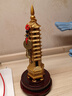 赟娅文昌塔铜质13层铜质学生书桌办公室国学风水摆件黄铜桌面装饰礼品 （经典款）铜文昌塔9层21cm 实拍图