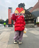 保姆鹅  【风墙】儿童羽绒服宝宝中长款护脸加厚外套保暖童装[NG2664] 中国红 120 实拍图