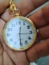 大数字清晰夜光 钥匙扣挂表护士学生考试用进场公务员怀表老人 金色 实拍图