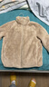 优衣库女装男装长绒摇粒绒拉链茄克/长袖外套夹克冬新款479611 30 浅米色 M 实拍图