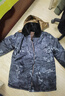 木子胜（MUZISHENG）中长款棉大衣男加绒加厚工地干活劳保棉服冷库防寒服棉衣迷彩大衣 黑忙中长款棉衣带帽子 3XL 建议145-165斤 实拍图