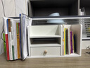 桌面置物架书桌收纳架工位桌子上置物柜办公桌文件收纳架小书架 【中部抽屉款】暖白色56*18*25cm 实拍图