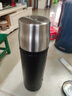 京东京造 保温杯 男士女户外大容量闷茶焖泡水杯子 316不锈钢黑色500ml 实拍图