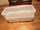 多功能文具盒笔盒收纳盒 透明桌面收纳神器带盖收纳箱ins风 书桌化妆品配件家用收纳 透明文具盒【2个装】 实拍图