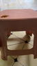 网红塑料凳子30.5cm客厅防滑凳餐桌凳简约可摞叠便携凳浴室凳 粉色【两种款式随机发】 （一个装） 实拍图