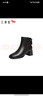 红蜻蜓短靴女秋冬后拉链时装靴瘦瘦弹力靴粗跟女棉靴WCC43734黑色绒里37 实拍图