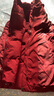 波司登（BOSIDENG）冬羽绒服女士中长款休闲时尚加厚90绒连帽百搭外套 醇酒红|1856 S 160/84A 体重约110-130斤 实拍图