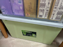 清野の木 衣物收纳箱特大号塑料整理箱56L绿色 1个装 带轮 实拍图