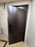 富德森防盗门甲级入户门卧室门 全自动智能大门 安全门 铝排拼接+胡桃色5D流沙仿木纹子母门单门 3D人脸识别高清猫眼解锁F01 单开 高2050/宽960（外包内开）外开 包测量/包拆旧/包安装 实拍图