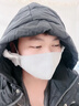 Babysir加绒保暖口罩冬季防风防寒眼镜不起雾骑行防尘护耳口罩高颜值灰色 实拍图