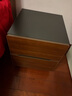 御乐欣实木床头柜卧室2025新款简约床边柜家用小型储物床头收纳柜子 【豪华底座】双抽胡桃色+黑40cm 【实木生态板】 实拍图
