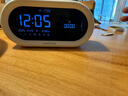墨斗鱼电子闹钟卧室床头钟多功能白色大屏幕电池款学生起床神器生日礼物 实拍图