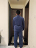 京东京造【10A抗菌】抗静电珊瑚绒睡衣男士睡衣保暖家居服情侣套装藏青色L 实拍图