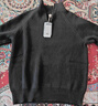 马登工装美式复古海鸥领polo衫宽松慵懒男士套头毛衣秋冬坑条针织衫男 黑色 【v领毛衣男/高级感毛线衣/男士冬季打底衫】 2XL 实拍图