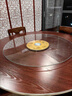 法卡威实木餐桌大圆桌家用农村折叠吃饭圆形桌子10人12人带转盘酒店饭桌 （胡桃色） 1.2m 桌面 桌架 实拍图