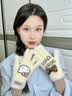 三丽鸥官方正品hellokitty手套冬季女保暖骑行毛绒可爱五指可触屏 正版授权-Hello Kitty【奶油白+豹纹/蝴蝶结】可爱百搭 三丽鸥-Hello Kitty-手套【均码】柔软亲肤-防风防寒 实拍图