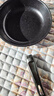 【亏本清仓】韩式麦饭石色不粘锅平底锅铁锅电磁炉不带盖 黑色小煎锅 16cm 实拍图