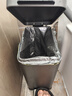BOBO不锈钢垃圾桶10L钛金灰卫生间夹缝脚踏式厕所脚踩客厅厨房8877 实拍图
