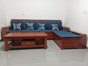 辰娅 沙发 胡桃木实木沙发组合现代中式客厅冬夏两用贵妃储物木家具 【70%选择】四人位+贵妃榻+茶几 实拍图