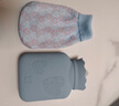佐敦朱迪 注水热水袋硅胶暖水袋热敷暖肚子迷你可爱婴儿暖手宝圣诞节礼物 蓝色小号【保暖套+礼盒】 实拍图