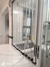 透明亚克力水晶板折叠门推拉门隐形楼梯口厨房免打孔空调隔断移门 白色框 下单定制 实拍图