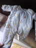 童泰新生婴儿衣服连体衣秋冬加厚夹棉初生宝宝蝴蝶衣爬服 黄色 52cm 实拍图