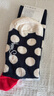 Happy Socks秋冬季款袜子女男士袜薄荷曼波彩虹白色棉袜运动袜中筒袜 经典波点 1双 M 36-40 实拍图