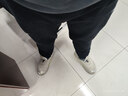 鸿星尔克运动裤男秋冬季新款加绒休闲针织束口长裤九分裤男士裤子卫裤男裤 正黑-1012-加绒针织 3XL 实拍图