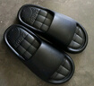 HIPANDA拖鞋男士EVA厚底踩屎感室内居家用防滑耐穿外穿凉拖女 黑色 40-41 实拍图