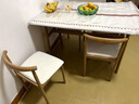 莱美汇餐桌小户型家用现代简约餐桌椅休闲快餐厅桌椅组合饭桌长方形桌子 原木色120*60 一桌四椅 实拍图