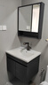 恋派浴室柜 陶瓷一体盆卫生间洗脸盆柜组合悬挂式洗漱台智能洗手盆柜 【普通镜柜】珠光灰+陶瓷盆 60cm 实拍图