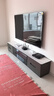 松柏客实木电视柜茶几组合客厅家用2026新款轻奢小户型落地岩板电视机柜 2.4米电视柜 高级灰 实拍图
