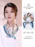 达芬奇密码真丝小方巾丝巾女桑蚕丝绸围巾母亲节妈妈生日礼物 骑士马鞍 天蓝 实拍图
