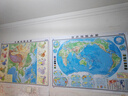 【官方正版】大幅面学生专用版地理地图套装 中国地图挂图+世界地图挂图（大尺寸约1.2米×0.9米 初中高中学生老师教师地理知识学习地图挂图墙贴挂画 地形图 洋流气候图等知识） 实拍图
