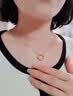 中国黄金（CHINA GOLD）莫比乌斯环黄金吊坠女足金锁骨项链爱无止境情人节礼物送女友老婆 【今/次日达】玫瑰礼盒+吊坠约0.3g【赠银镀金链】 实拍图