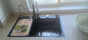 摩恩阳光系列厨房水槽大单槽洗菜盆一体盆洗碗槽304不锈钢台上台中台下盆 升级款小米粒5MM-抽拉龙头全配置 750X450MM 实拍图
